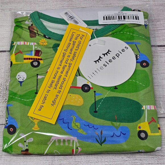 NIB Little Sleepies Fairway Fun Short Sleeve/Shorts PJ Set Size 2T - Picture 1 of 3